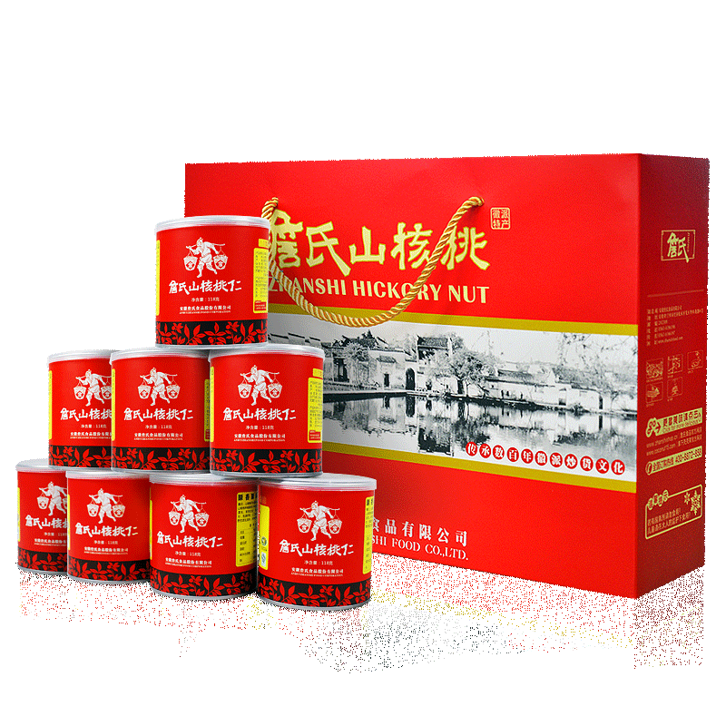 【詹氏_8罐随心坚果礼】零食送礼松子 詹氏食品核桃仁