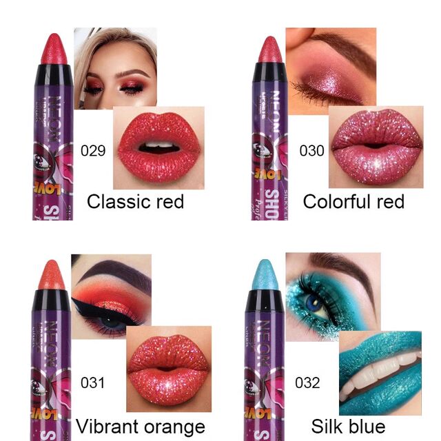 European and American makeup polarized glitter waterproof color eyeshadow pen