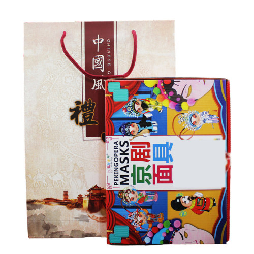 京剧脸谱面具手工儿童绘画涂色中国风套装材料包diy幼儿园玩具-图3