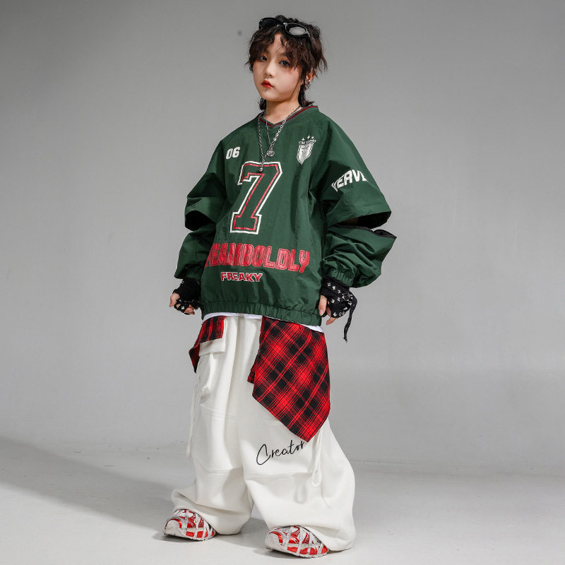 街舞儿童潮服嘻哈套装男童卫衣工装裤屁帘少儿hiphop演出服女孩子,淘宝优惠券,粉丝福利购,淘宝优惠卷