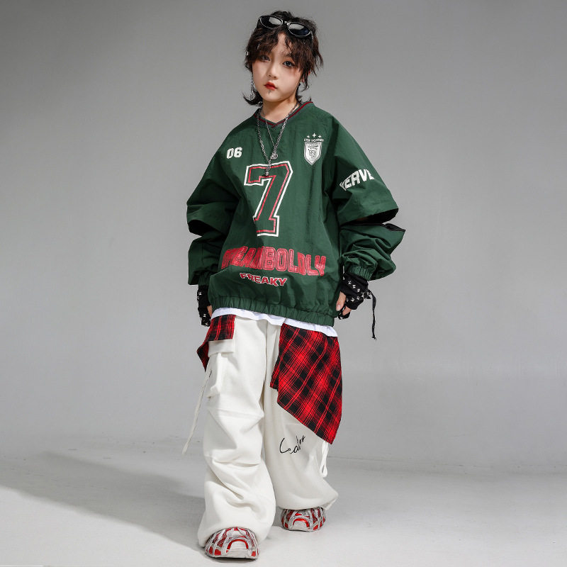 街舞儿童潮服嘻哈套装男童卫衣工装裤屁帘少儿hiphop演出服女孩子,淘宝优惠券,粉丝福利购,淘宝优惠卷