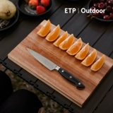 Дорожная складная портативная разделочная доска из натурального дерева из нержавеющей стали, посуда для кемпинга, кухонная утварь