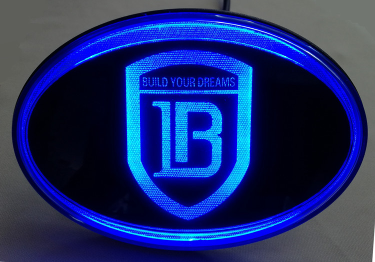 比亚迪车标前后发光标英文标盾形发光标