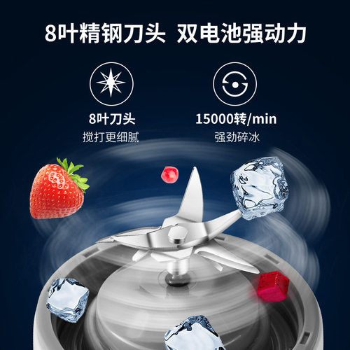 格立高榨汁机迷你便携式家用多功能电动碎冰炸水果汁机小型榨汁杯 - 图2
