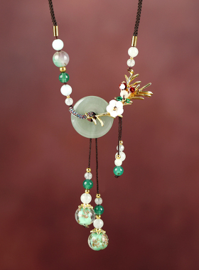 小众设计手工民族风玉石挂饰项链