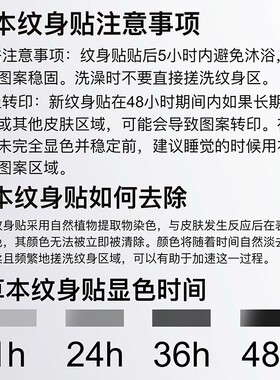 ONESMILE 天使 草本果汁半永久纹身贴防水持久星星高级个性锁骨女