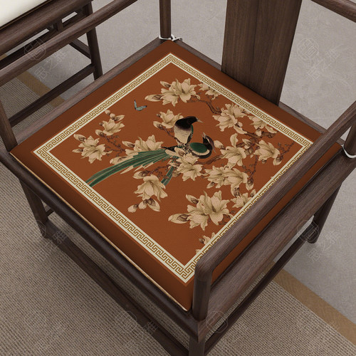 红木沙发垫坐垫新中式实木椅垫茶桌茶椅子太师圈椅座垫防滑可定制 - 图3