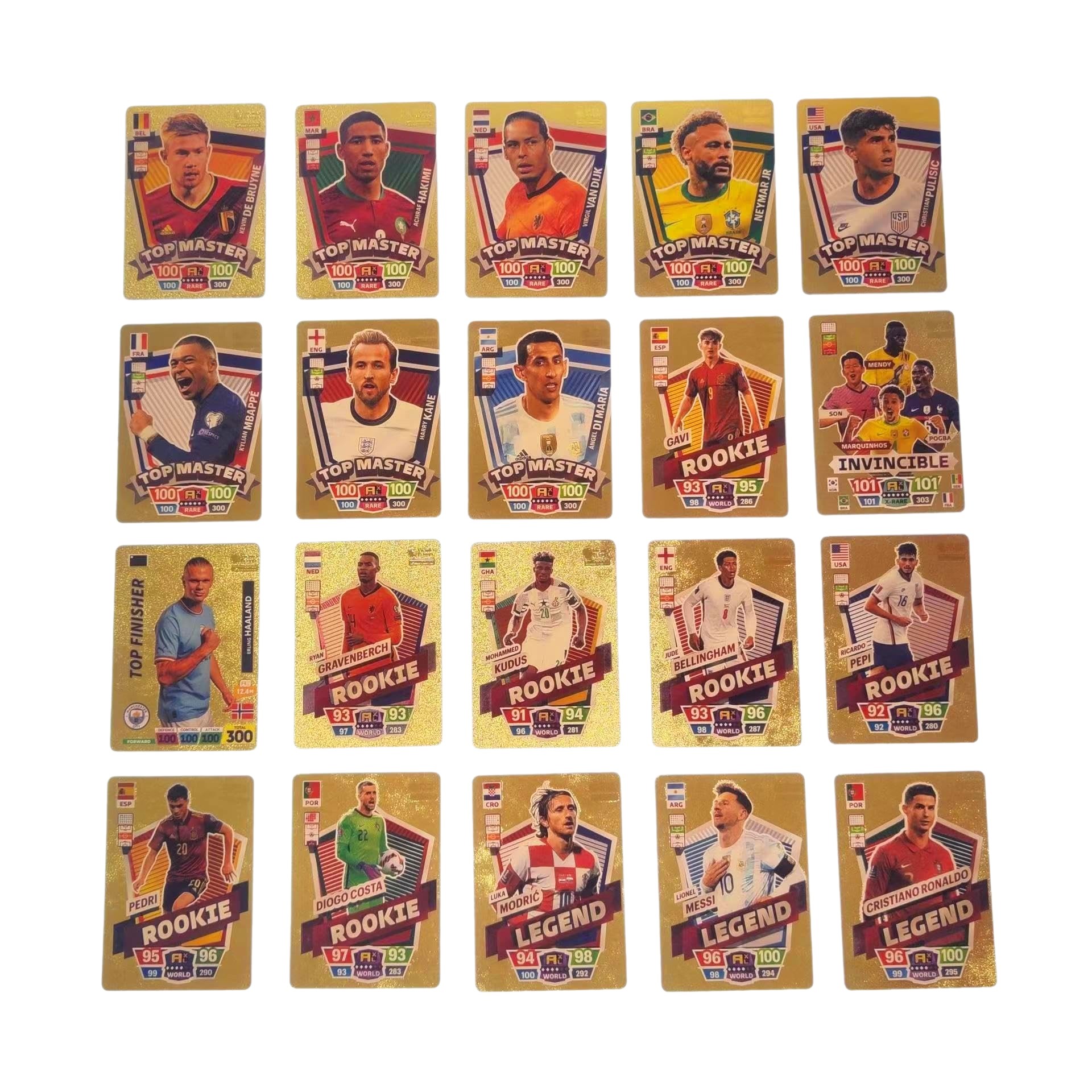 跨境热销世界杯欧洲联赛球星卡足球周边明星片英语金银黑箔七彩卡,淘宝优惠券,粉丝福利购,淘宝优惠卷