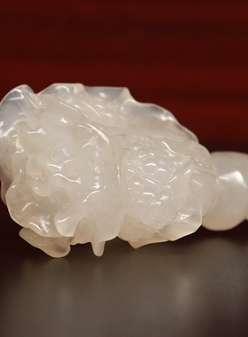 白菜手把件百财把玩件桂林鸡血玉石贵妃料冰绿款69*41*33mm 63g