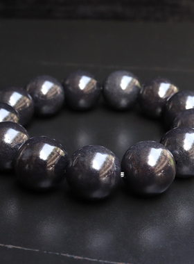 天然鸡血玉上朗料黑色男士手串