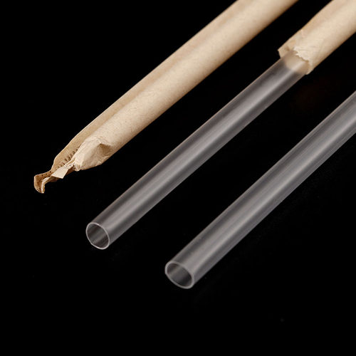 包邮6*210mm透明色牛皮纸尖吸管独立奶茶果汁吸管水果茶斜口吸管 - 图1