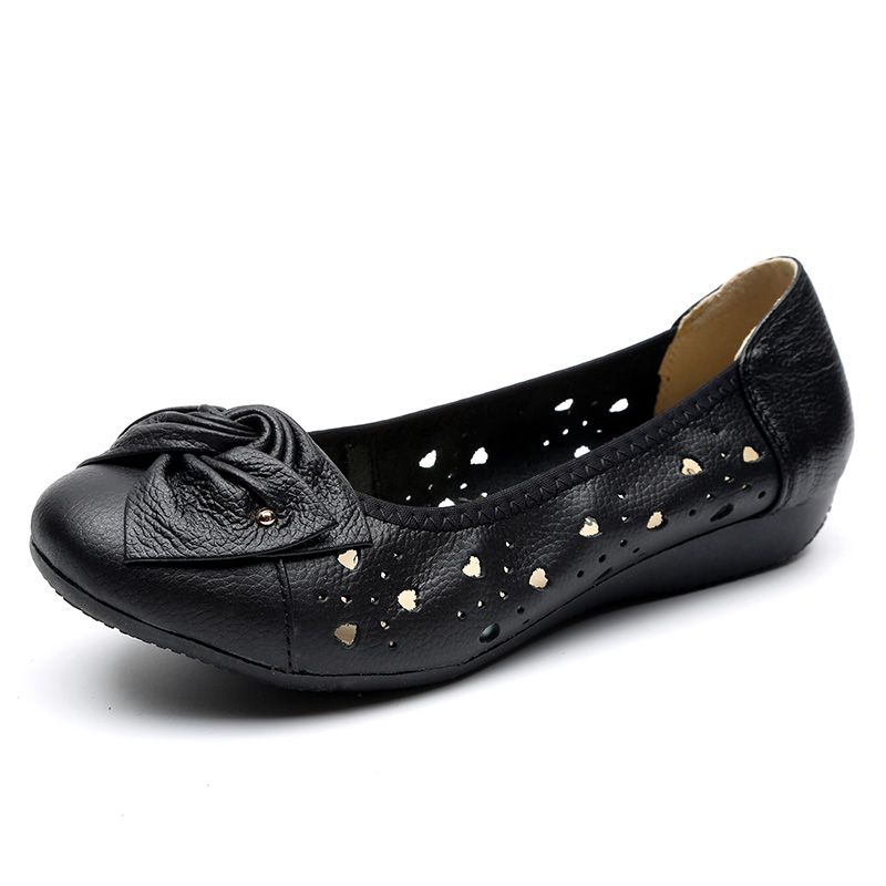 中年女鞋皮鞋平底平跟单鞋春夏真皮妈妈鞋中老年人软底休闲鞋大码,淘宝优惠券,粉丝福利购,淘宝优惠卷