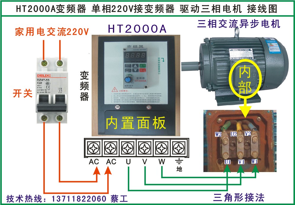 定制变频器 220V 075KW 04KW 750W 无级调速 电机调速 现货供应 - 图0