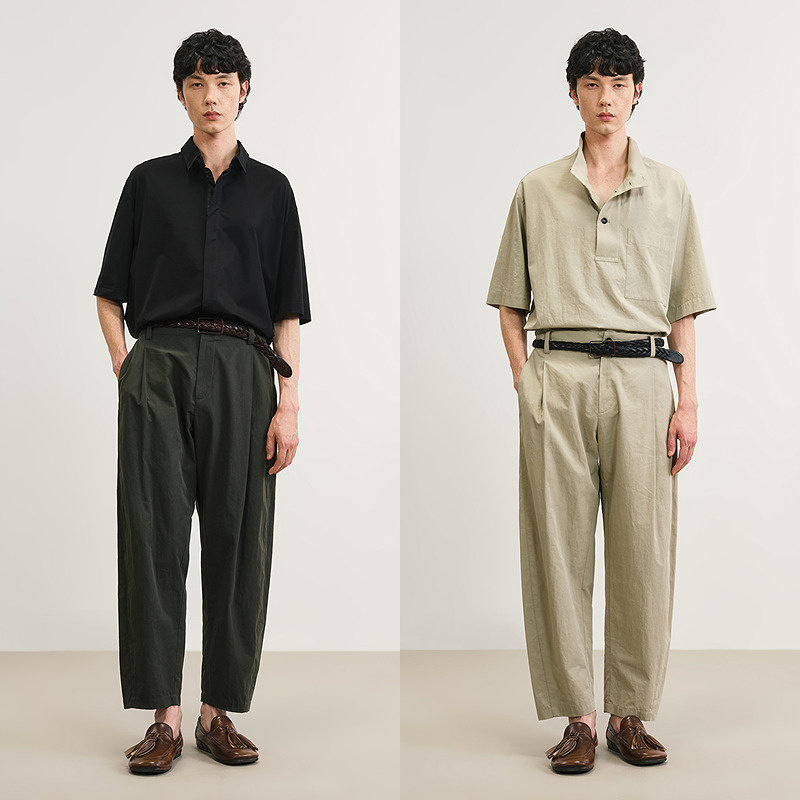 [弯刀裤/含汉麻]速写男装春夏新款男士