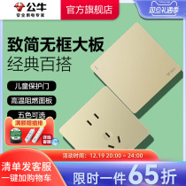 Bull Socket Flagship Store Switch Socket Air Conditioning 16A Socket Five Holes Socket 10A Panel Concealed G12 Gold