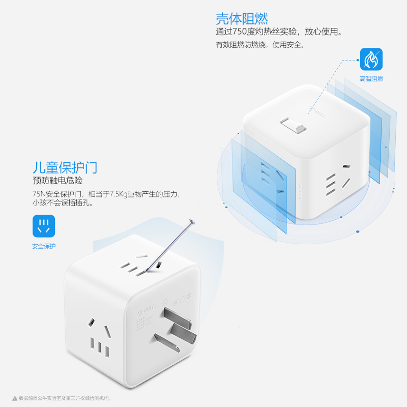 公牛插座usb充电魔方插排插线板接线板多功能家用转换器立式排插 - 图3