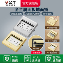 Bull Ground Jack Socket Single Door Ground Socket Invisible Floor Home Ground Socket Ground Socket Presented Bottom Box