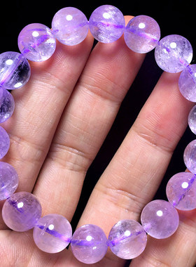 天然猫眼手链手串紫锂辉