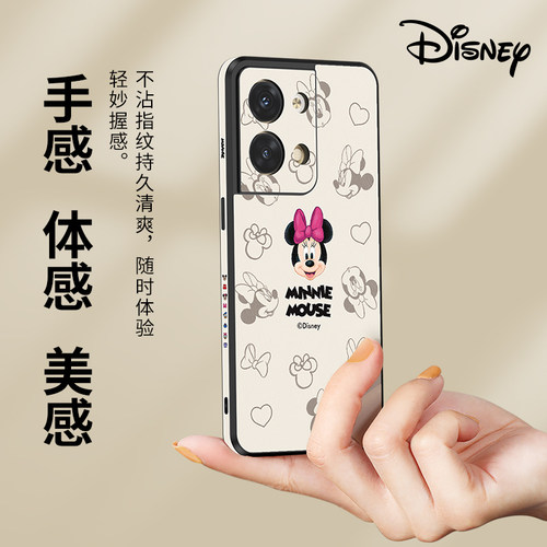 迪士尼正版适用于opporeno9手机壳reno8pro新款女防摔reno7保护套+小羊皮网红全包6por米奇情侣十皮质高级感5 - 图2