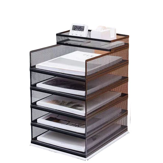 Desktop file box file basket multi-column storage box