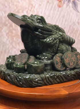 招财进宝玉石做生意八方来金蟾蜍