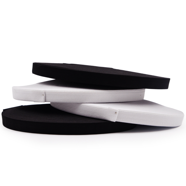 弹力橡皮筋猴皮筋中厚裤腰松紧带贴身柔软款扁宽黑白1.5-7cm包邮 - 图1