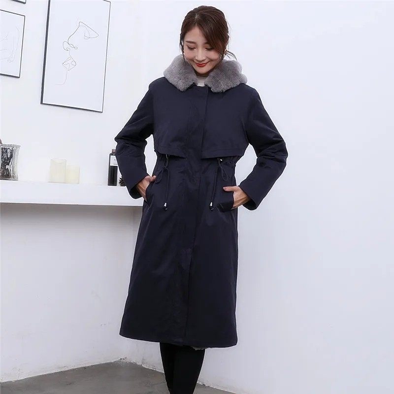 派克服女冬中长款皮草外套貂绒内胆可拆卸皮毛一体大衣妈妈装2024,淘宝优惠券,粉丝福利购,淘宝优惠卷
