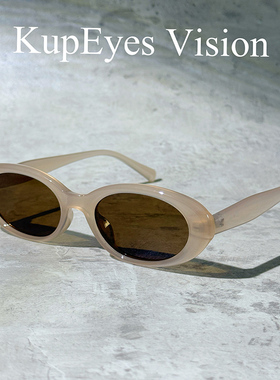 小椭圆框偏光太阳眼镜女可配度数