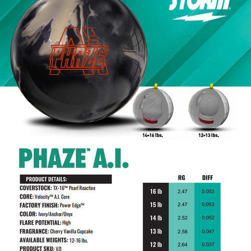 STORM风暴品牌 热销款式弧线保龄球 PHAZE A.I.  14磅 15磅 - 图3