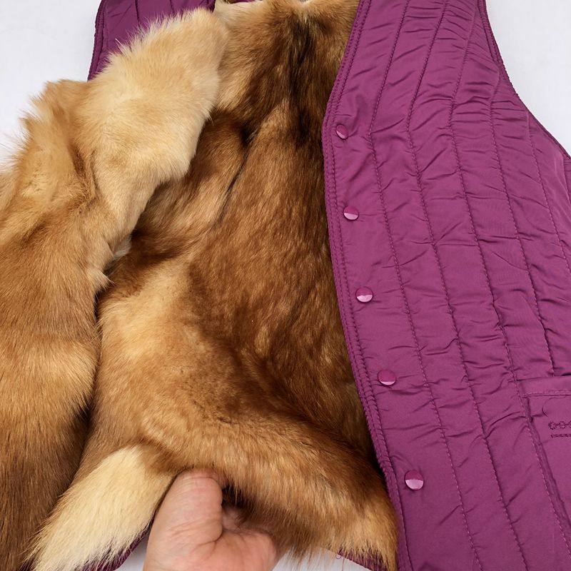 羊毛马甲皮毛一体女妈妈装冬季加厚棉坎肩真皮背心奶奶中老年马夹,淘宝优惠券,粉丝福利购,淘宝优惠卷