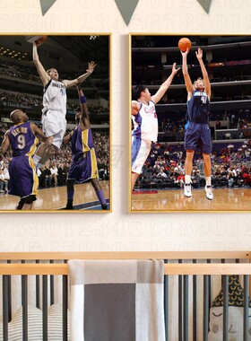 德克维斯基挂画小牛队nba宿舍