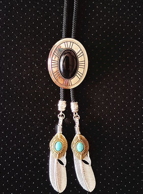 射线项链昊泉黑曜石吊坠毛衣链