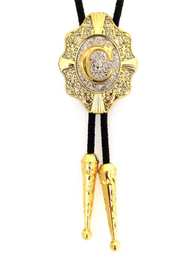 长款字母金色配饰短袖复古吊坠