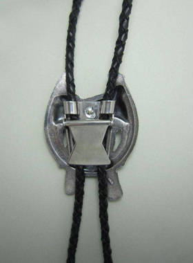 雕花欧美镀银项链波洛领带