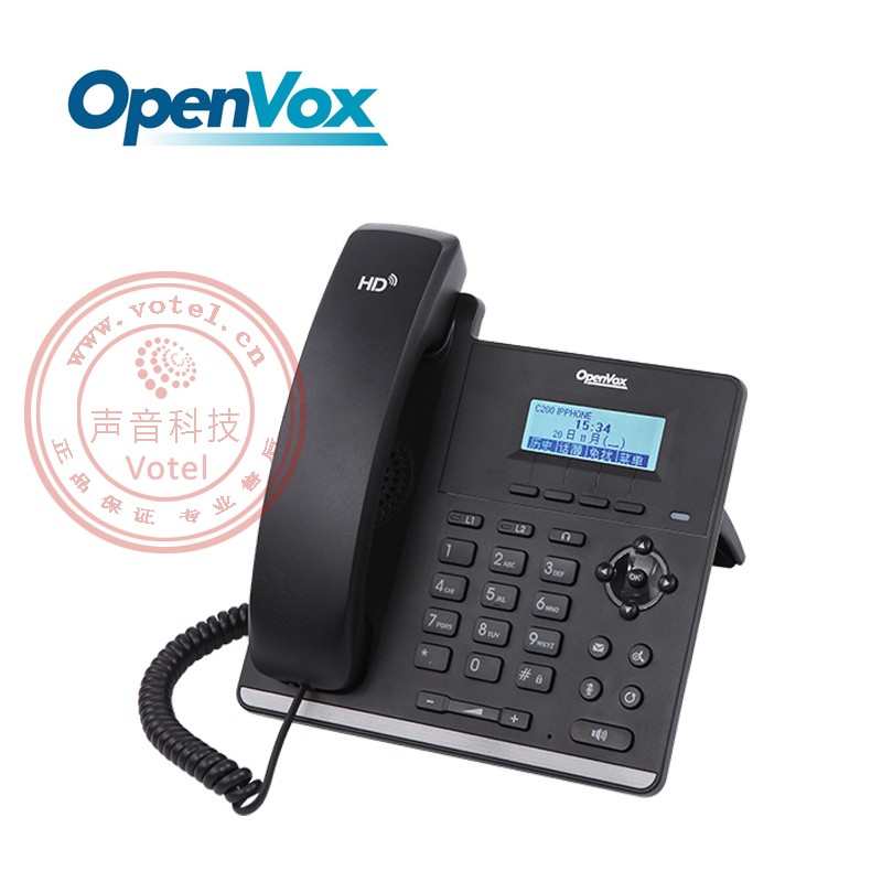 OpenVox C200/F52H SIP电话机 voip 网络电话机 IP话机 POE - 图2