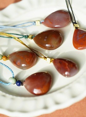 本命年川料南红吊坠挂饰玛瑙项链