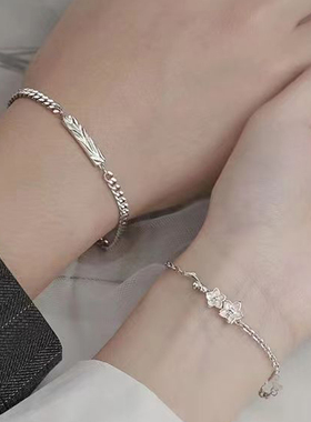 情侣手链一对情侣款小众新款圣诞女生礼物送男友