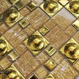 Круглая трехмерная металлическая стеклянная мозаика из нержавеющей стали, в 3d формате, зеркальный эффект