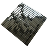 Металлическая серебряная мозаика из нержавеющей стали на стену, зеркальный эффект