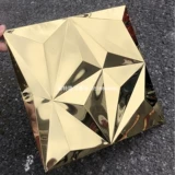 Трехмерный декор, синяя металлическая мозаика из нержавеющей стали, в 3d формате, зеркальный эффект