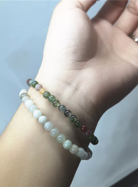 复古森系绿色印度玛瑙手链