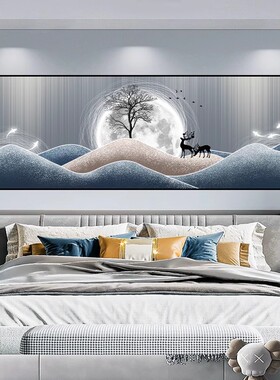 加厚防水高清卧室床头画贴画