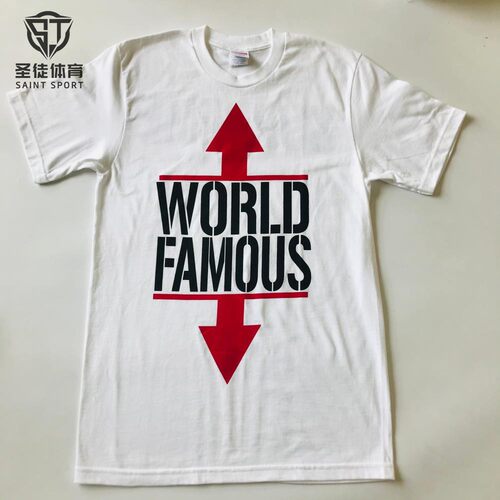 正品 Supreme 26SS World Famous Tee 胸前英文 世界有名 短袖T恤 - 图0