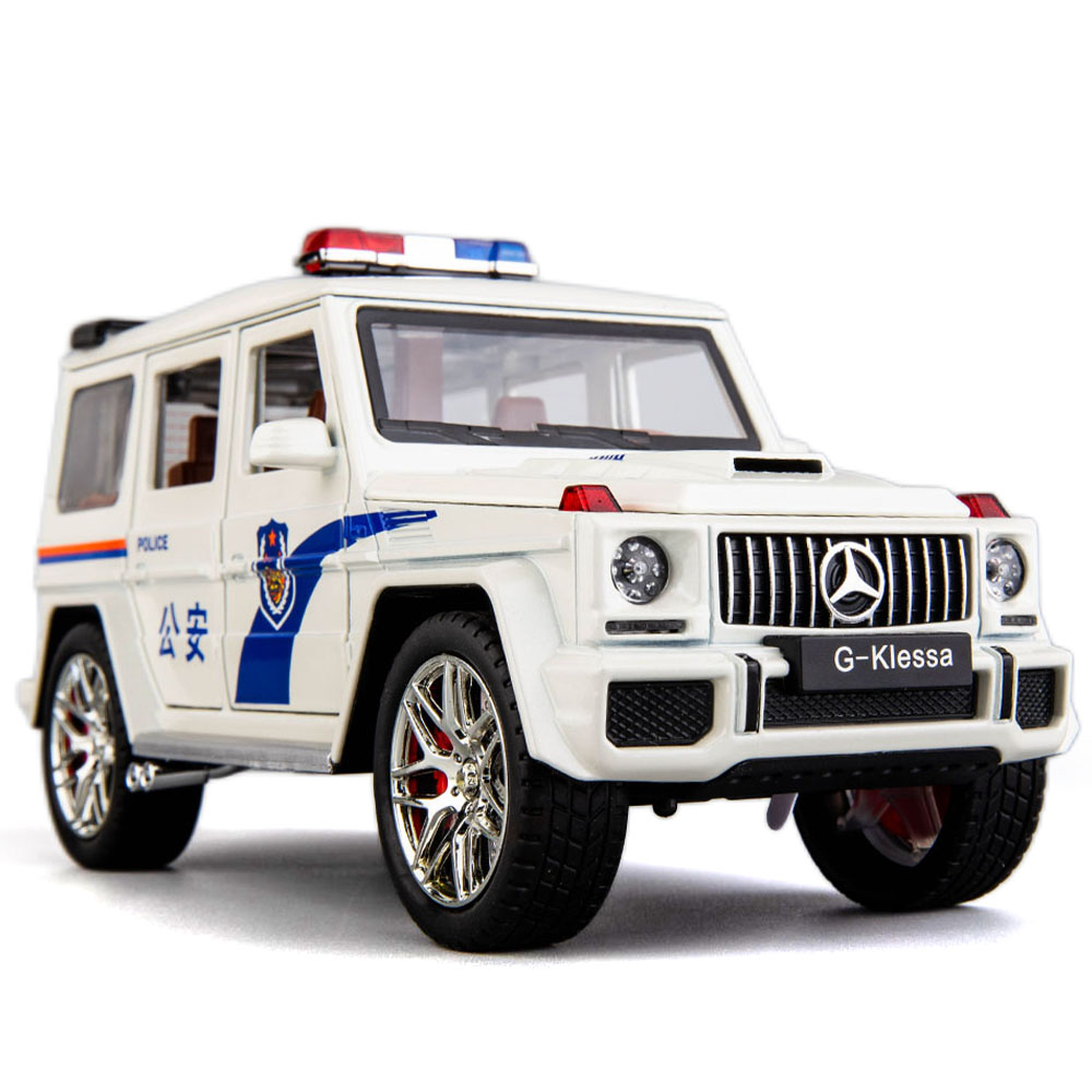 超大号仿真奔驰大G特警车模型公安110警察宝宝男孩合金小汽车玩具 - 图3