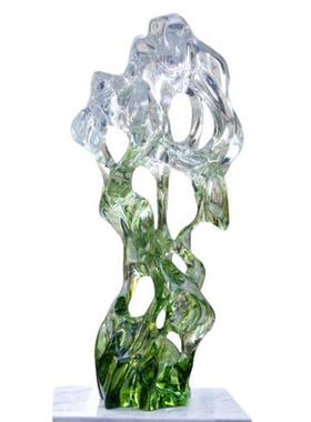 家居摆件客厅轻奢现代透明艺术品酒店前台装饰品树脂工艺品样板间