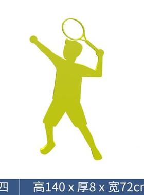 铁艺运动剪影人不锈钢骑自行车镀锌板雕塑学校体育馆广场户外摆件