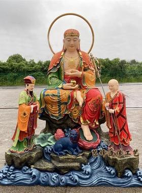 家居供奉谛听地藏王菩萨神像闵公道明护法树脂玻璃钢佛像雕塑摆件