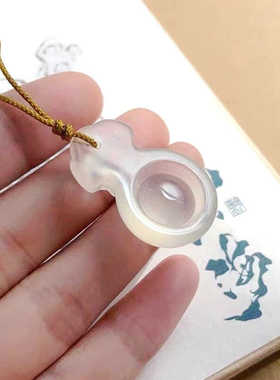 天然女款锁骨链玉石钱袋吊坠