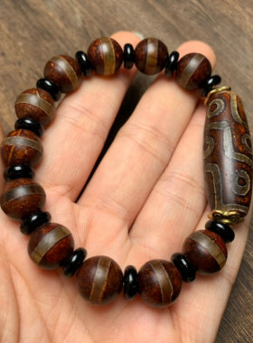 西藏天珠真品老九眼天