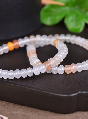 保真天然玉石算盘珠手串百搭